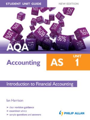 cover image of AQA AS Accounting Student Unit Guide New Edition